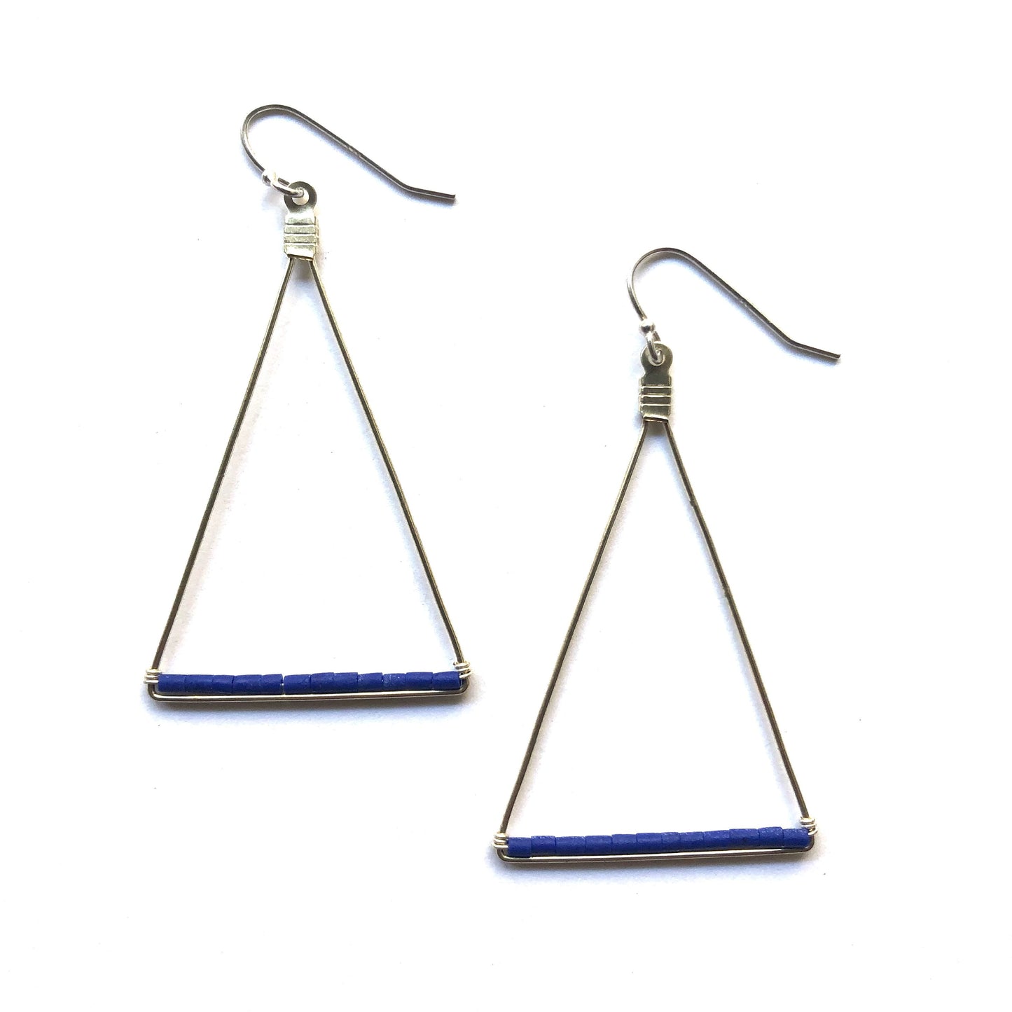 Beaded Triangle Earrings