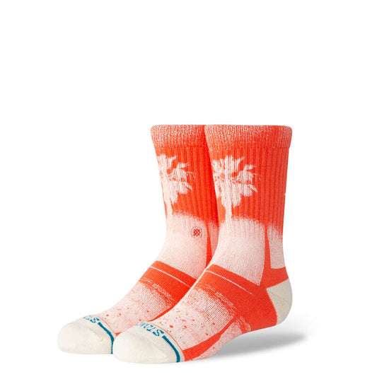 Kids Cotton Crew Socks - Paradise Coral