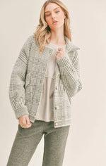 Load image into Gallery viewer, Lola Plaid Sweater Jacket
