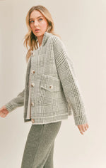 Load image into Gallery viewer, Lola Plaid Sweater Jacket
