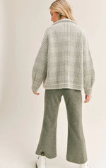 Load image into Gallery viewer, Lola Plaid Sweater Jacket
