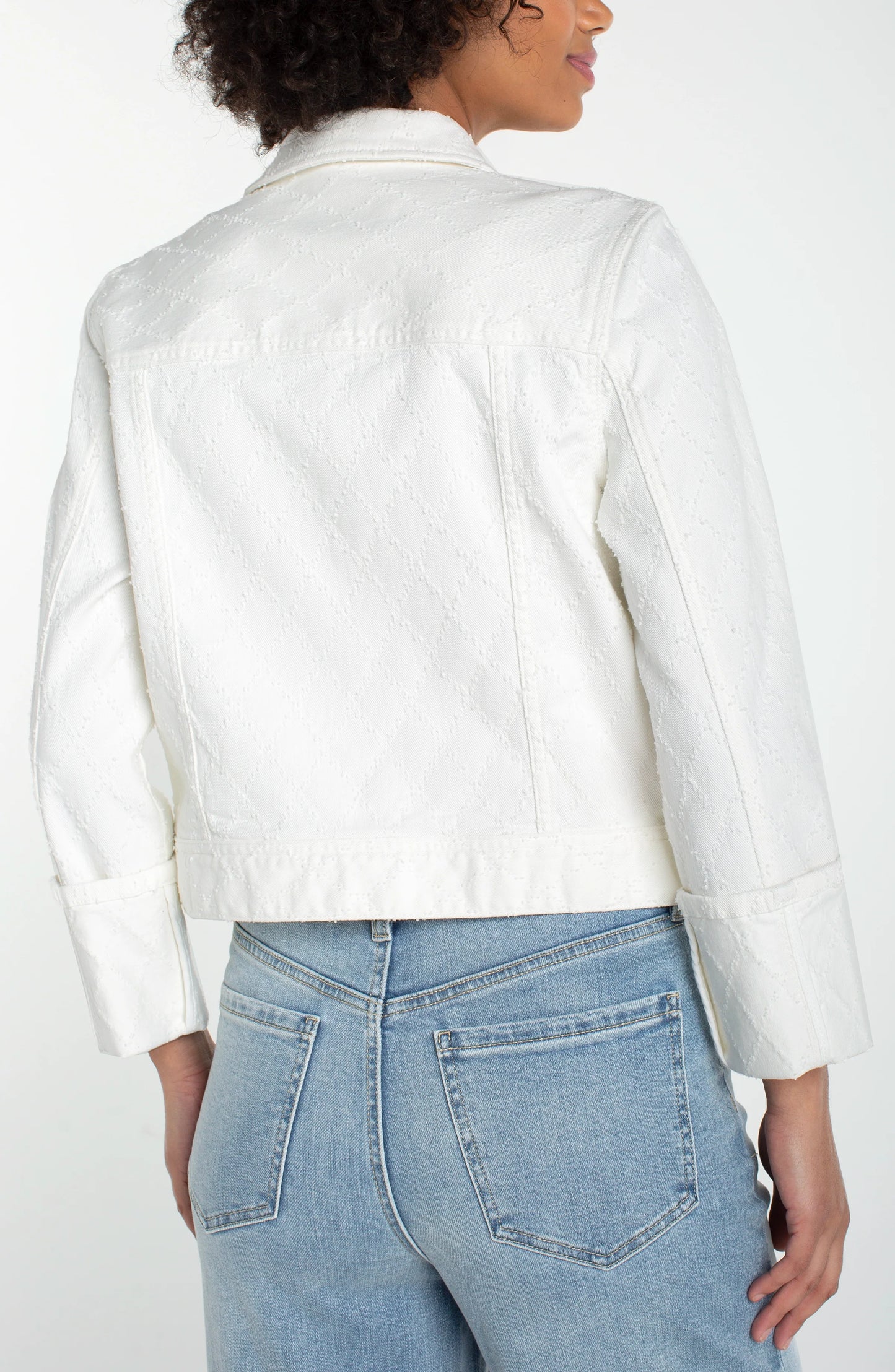 Bracelet Length High Cuff Cropped Jacket