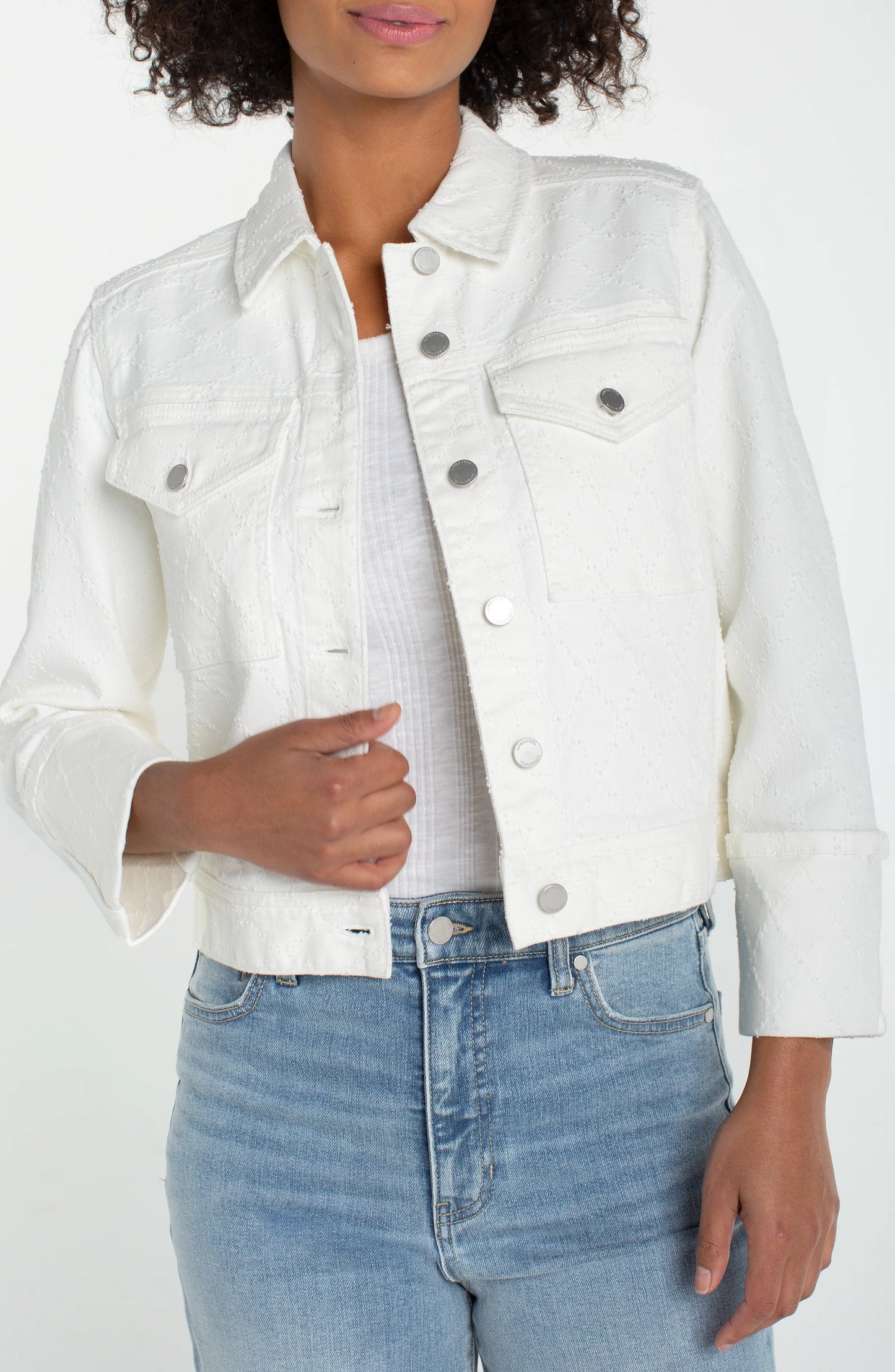 Bracelet Length High Cuff Cropped Jacket