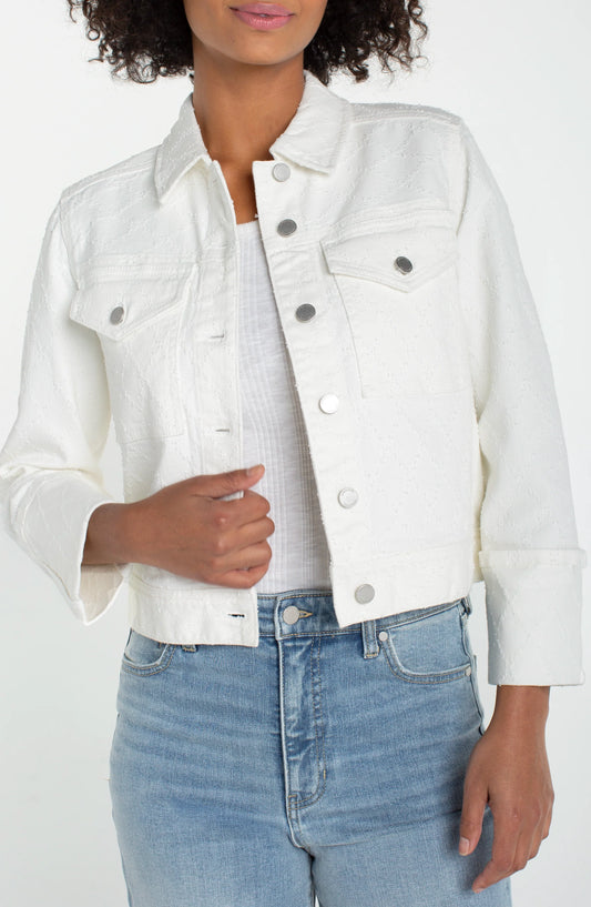 Bracelet Length High Cuff Cropped Jacket