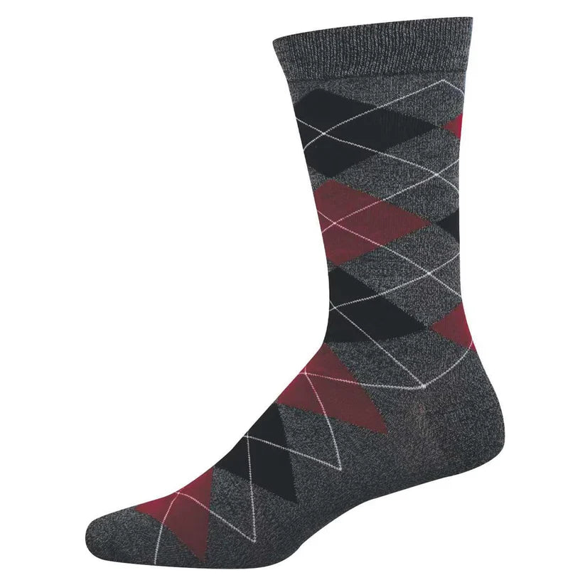 Men's Argyle Bamboo Crew Socks