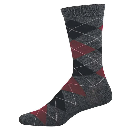 Men's Argyle Bamboo Crew Socks