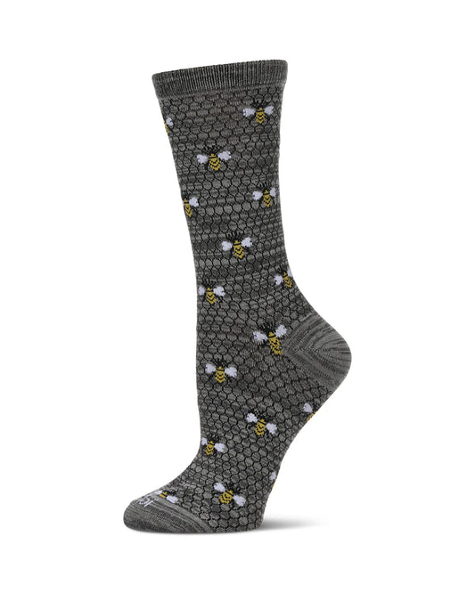 Women's Honey Bee Bamboo Crew Socks