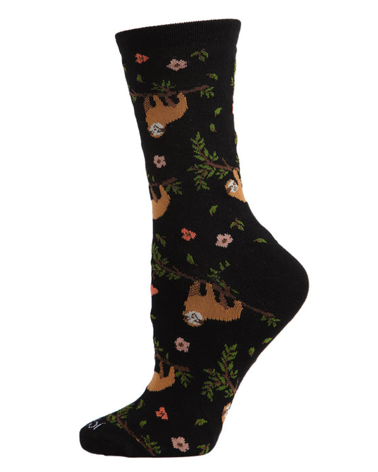 Women's Sloth Bamboo Crew Socks