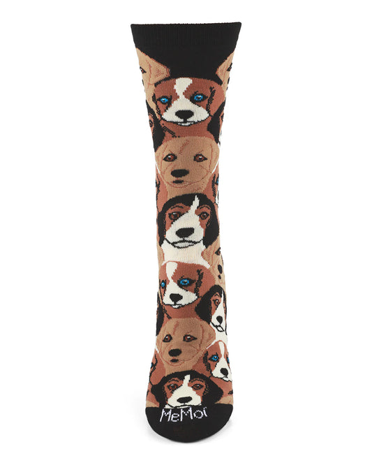 Women's Puppy Bamboo Crew Socks