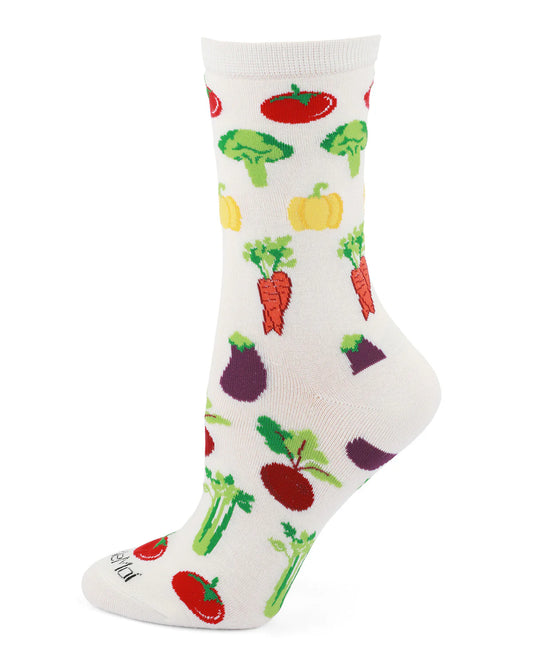 Women's Vegetables Bamboo Crew Socks
