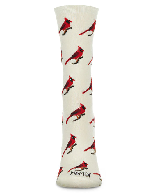 Women's Cardinal Bamboo Crew Socks