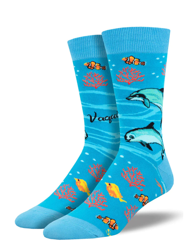 Vaquita Dolphin Men's Crew Socks