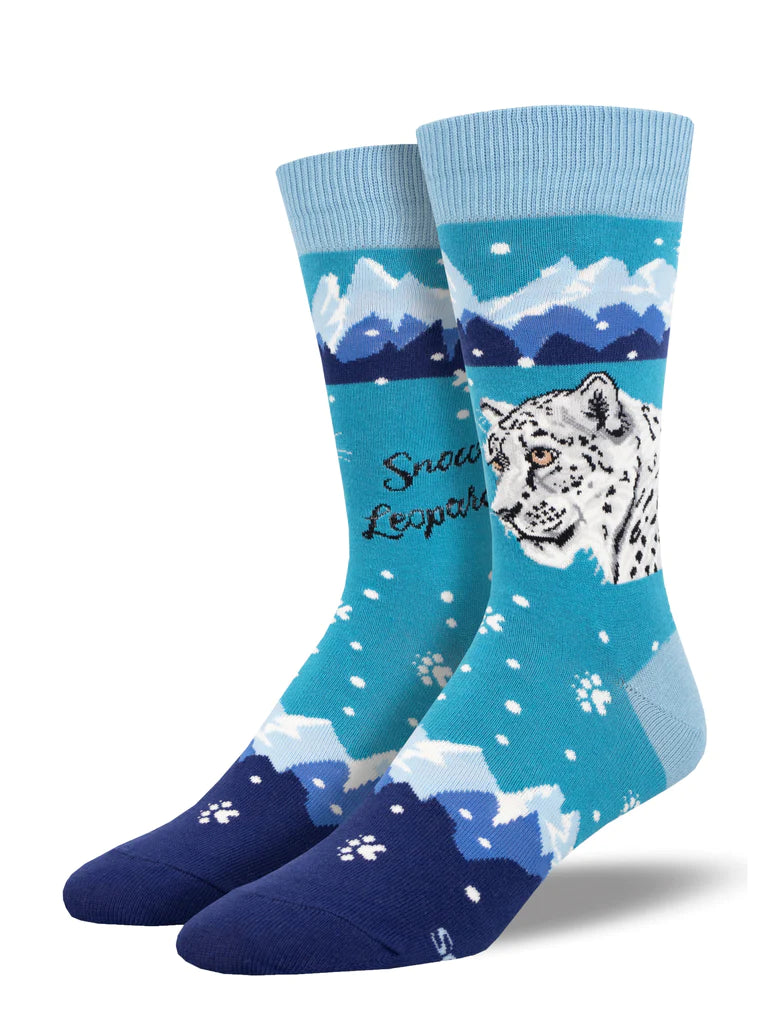 Snow Leopard Men's Crew Socks