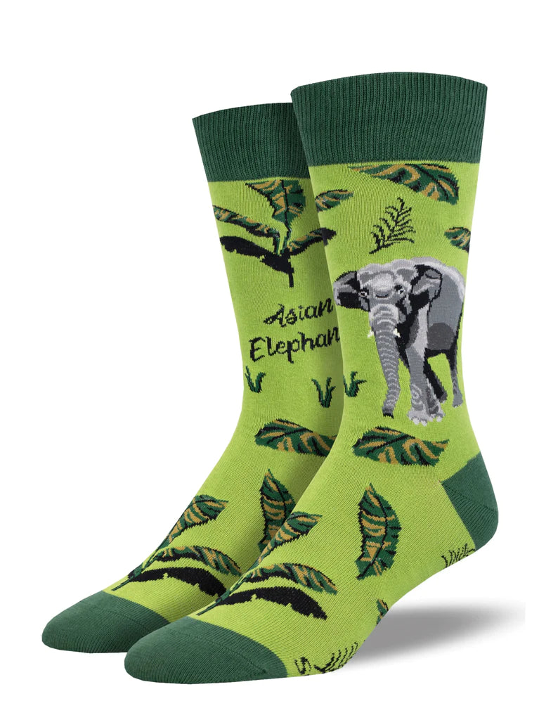 Asian Elephant Men's Crew Socks
