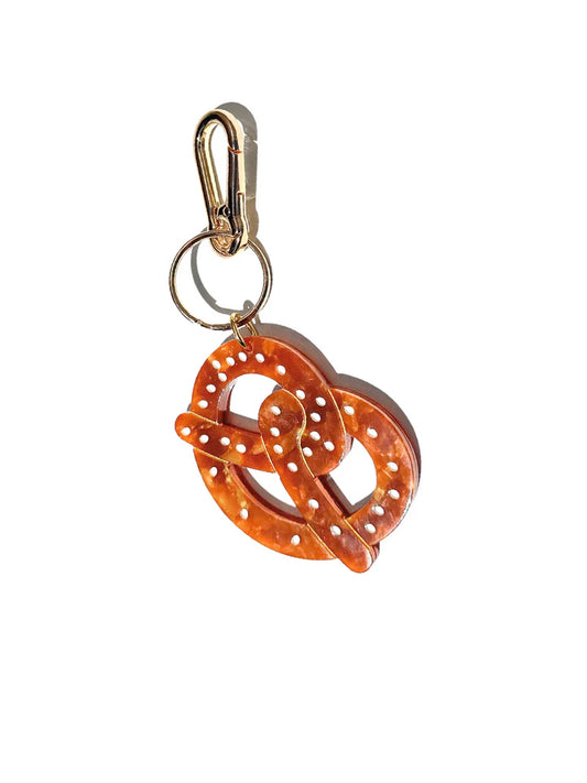 Hand-painted Pretzel Keychain | Eco-Friendly