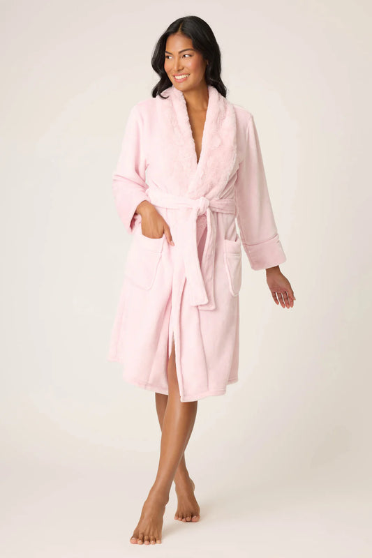 Luxe Plush Solid Pink Robe