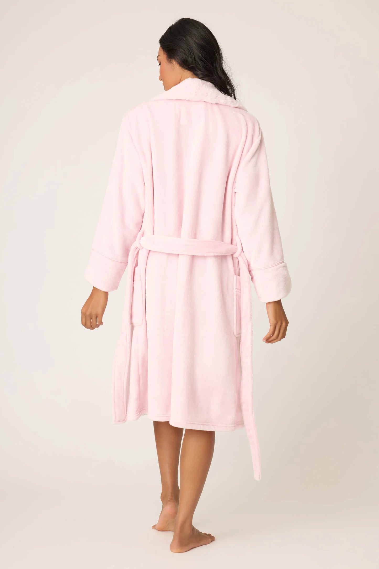 Luxe Plush Solid Pink Robe
