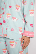 Load image into Gallery viewer, Flannel Pajama Sets - Aqua
