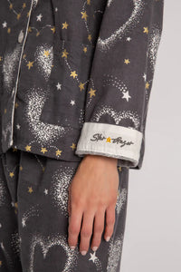 Flannel Pajama Sets - Pewter