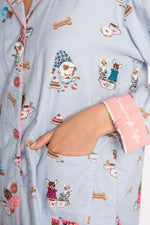 Load image into Gallery viewer, Flannel Pajama Set - Sky Blue
