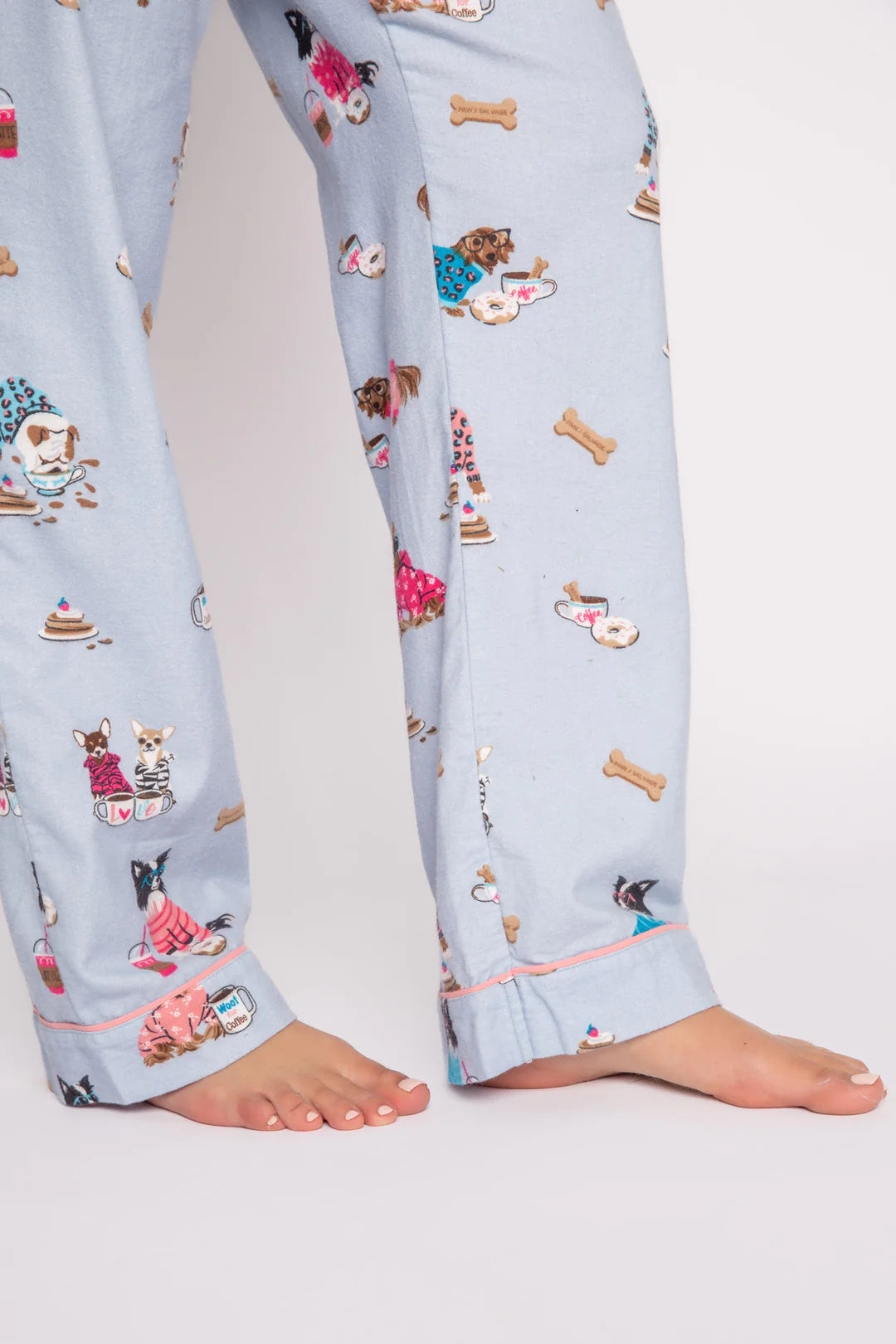 Flannel Pajama Set - Sky Blue