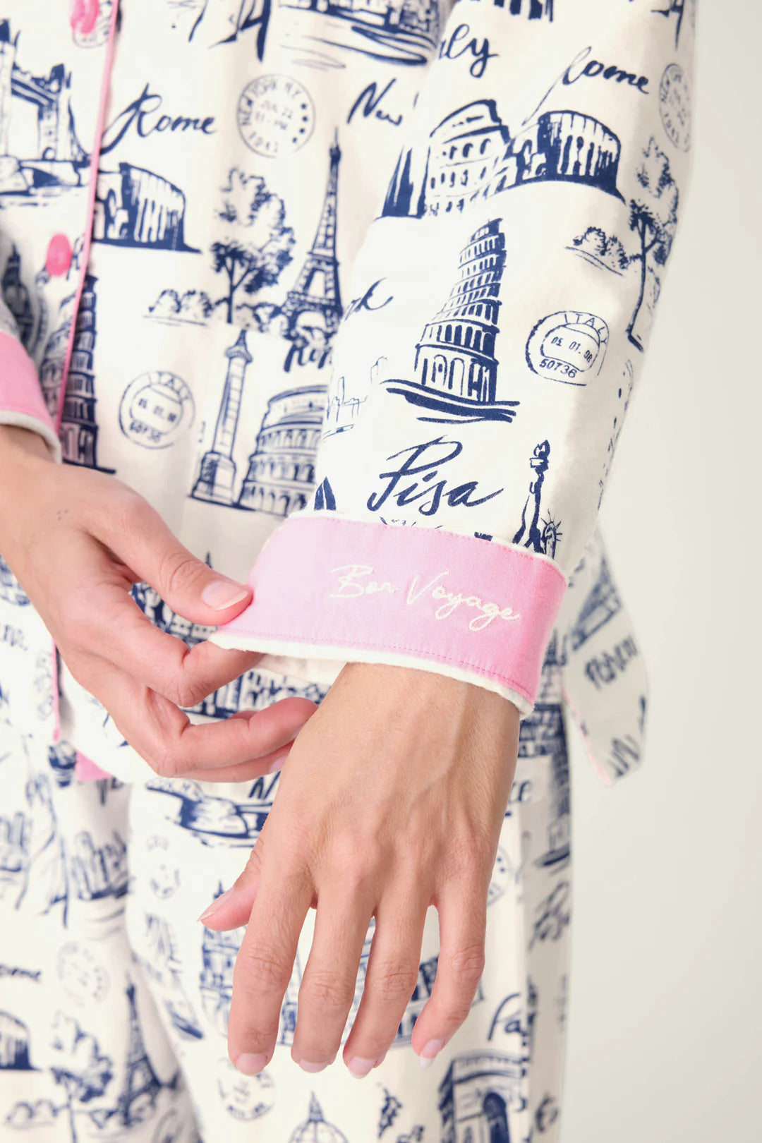 Bon Voyage 3-Piece Flannel PJ Set