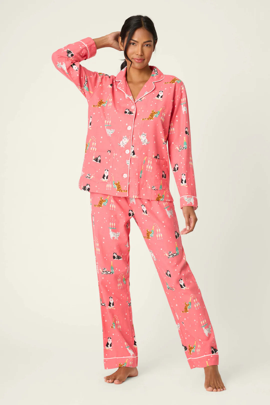 Let's Get Fizzical 3-Piece Flannel PJ Set