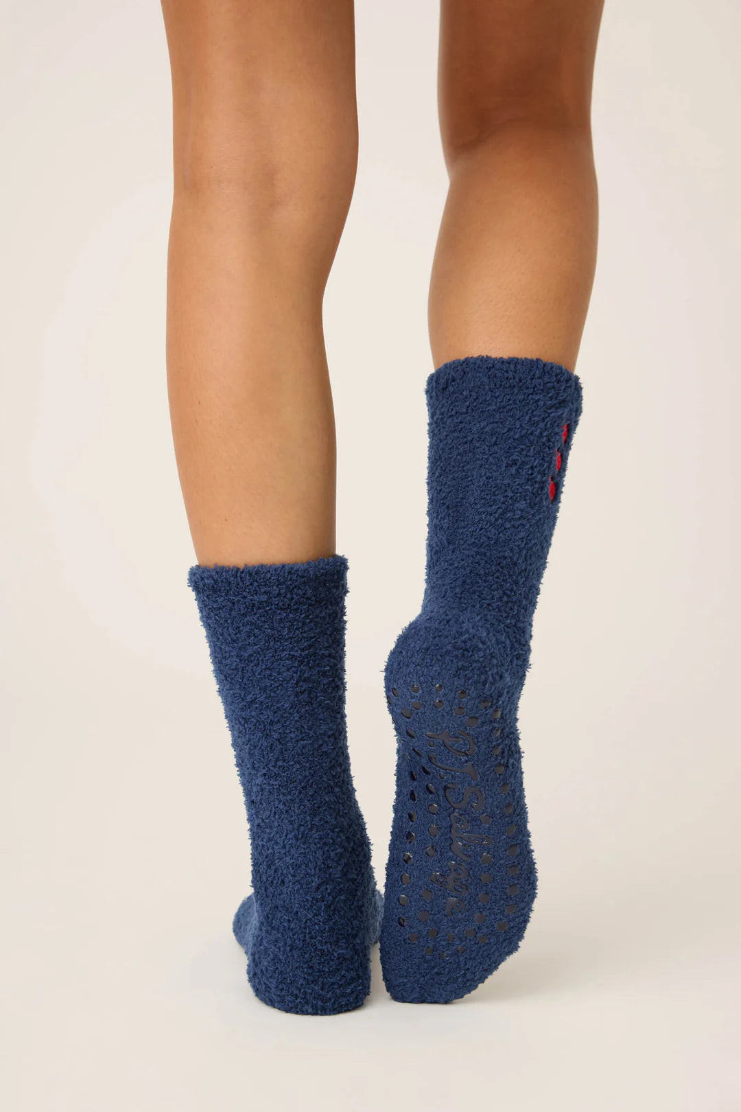 Parisian Dreams Heart Print Crew Socks