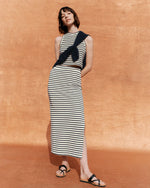 Load image into Gallery viewer, Whitney Stripe Terry Maxi Skirt
