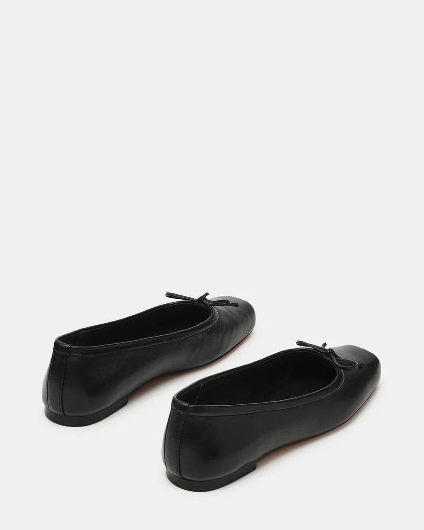 Eleve Black Leather Flat