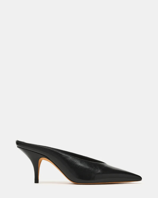 Fonza Black Leather Heels
