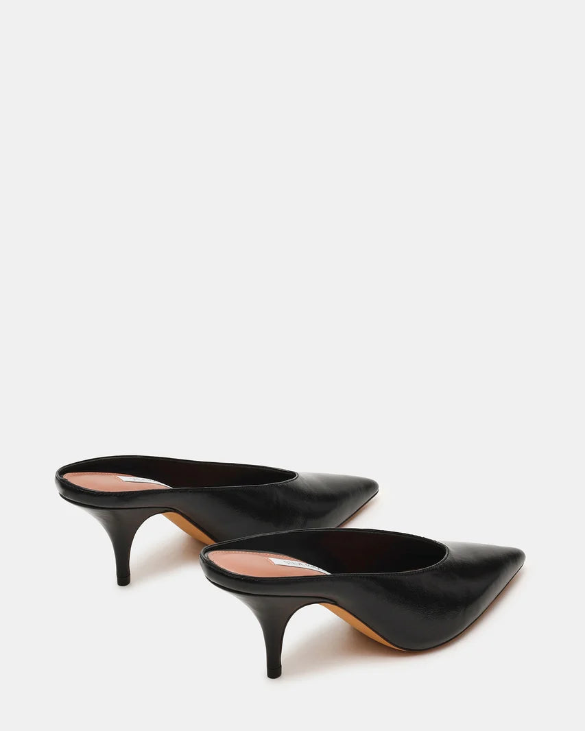 Fonza Black Leather Heels