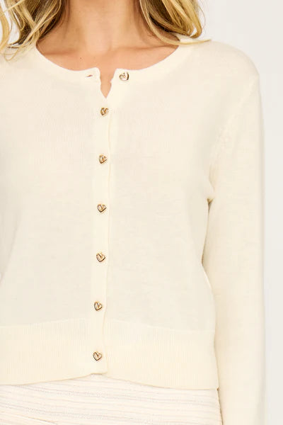 Celeste Heart Button Cardigan