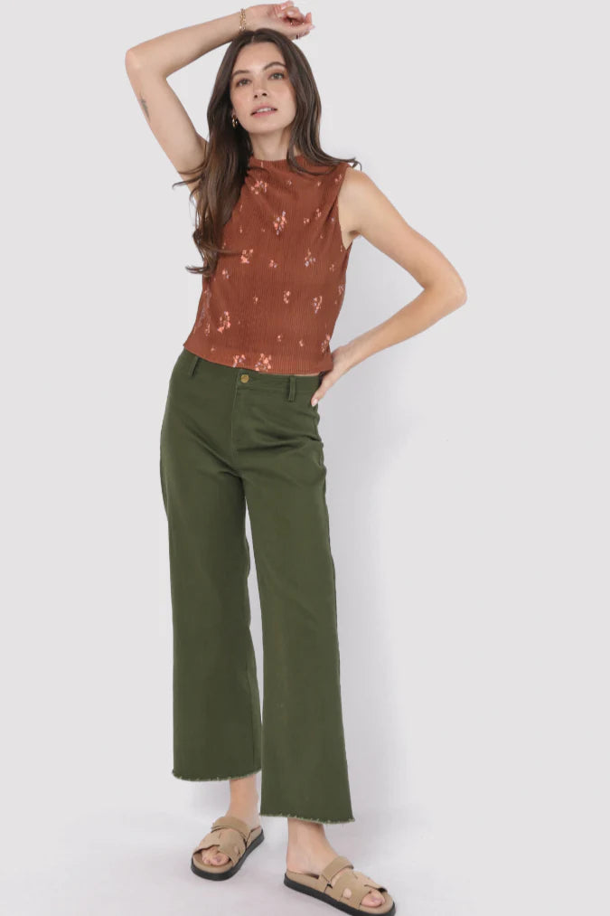 Last Dance Plisse High Neck Top