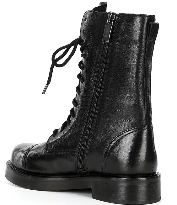 Dawson Black Lace-up Combat Boot