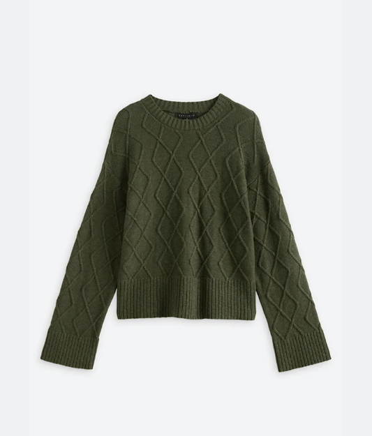 Coastal Cable Crewneck Sweater