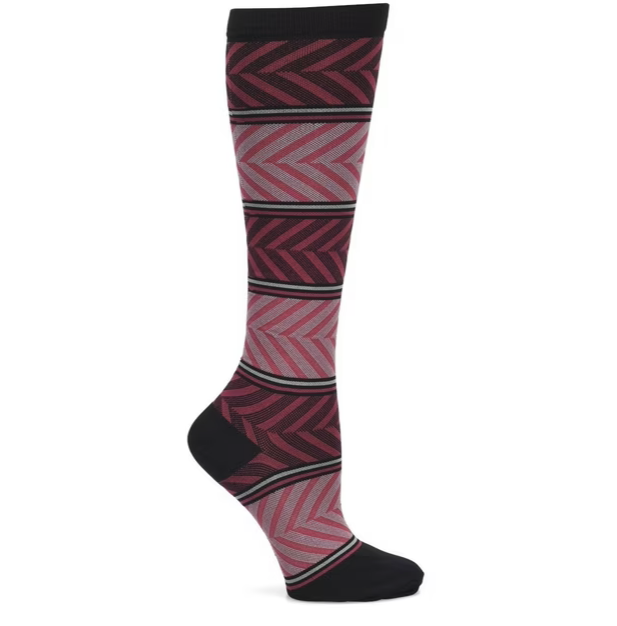 Compression Socks - Chevron Raspberry