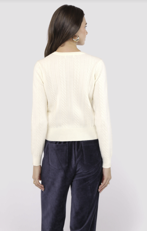 Mochi Heart Button Sweater Cardigan