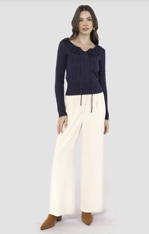 Maggie Ruffle Collar Sweater