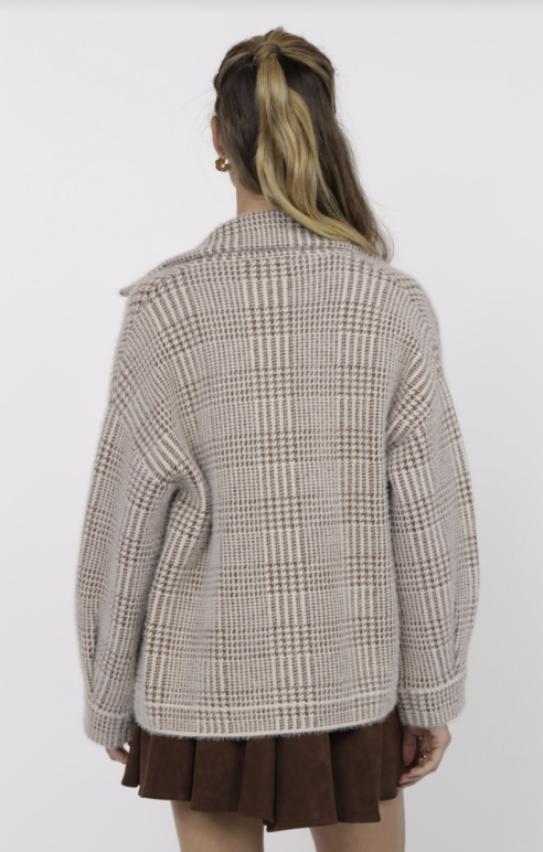 Lola Plaid Sweater Jacket