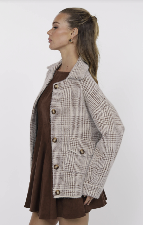 Lola Plaid Sweater Jacket