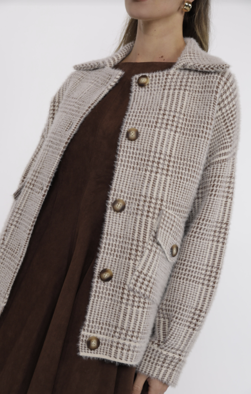 Lola Plaid Sweater Jacket
