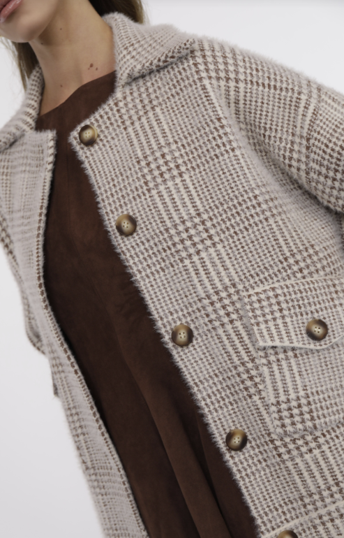 Lola Plaid Sweater Jacket