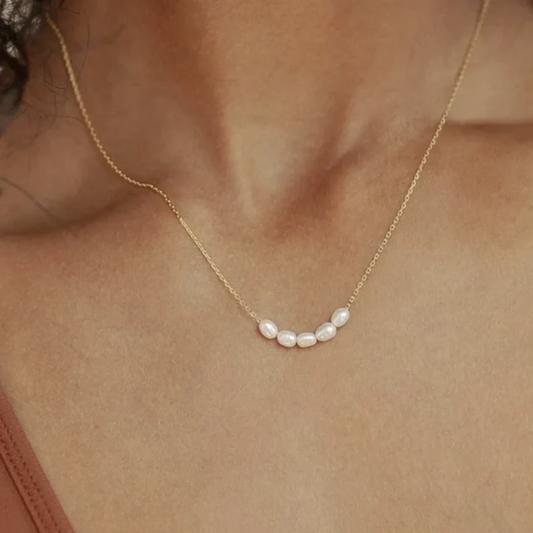 14K Gold-Filled Dainty Dainty Natural Freshwater Pearl Necklace