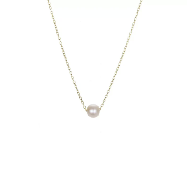 14K Gold-Filled Dainty Pearl Choker Necklace