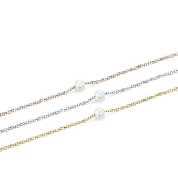 14K Gold-Filled Dainty Pearl Choker Necklace