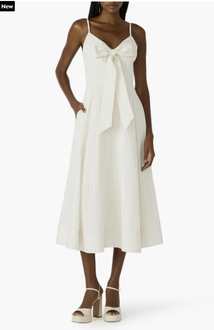Luna Bow Front Sleeveless Midi Dress