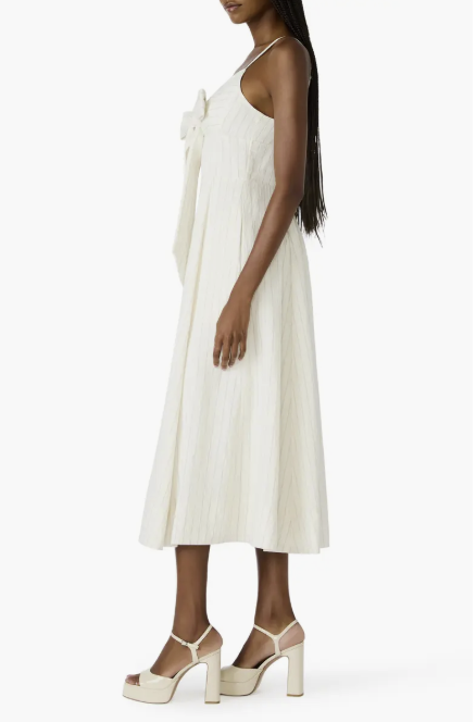 Luna Bow Front Sleeveless Midi Dress