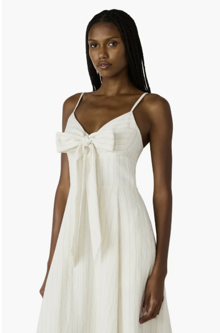 Luna Bow Front Sleeveless Midi Dress