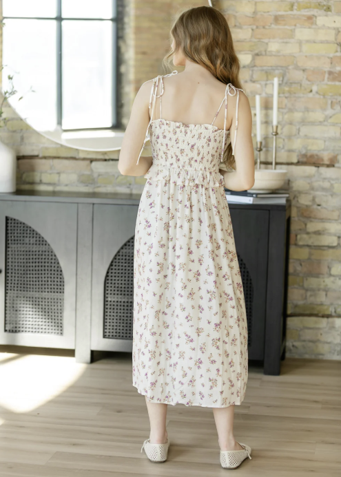 Bouquet Sweetheart Midi Dress